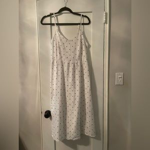 Beautiful soft cotton long polka dot dress.